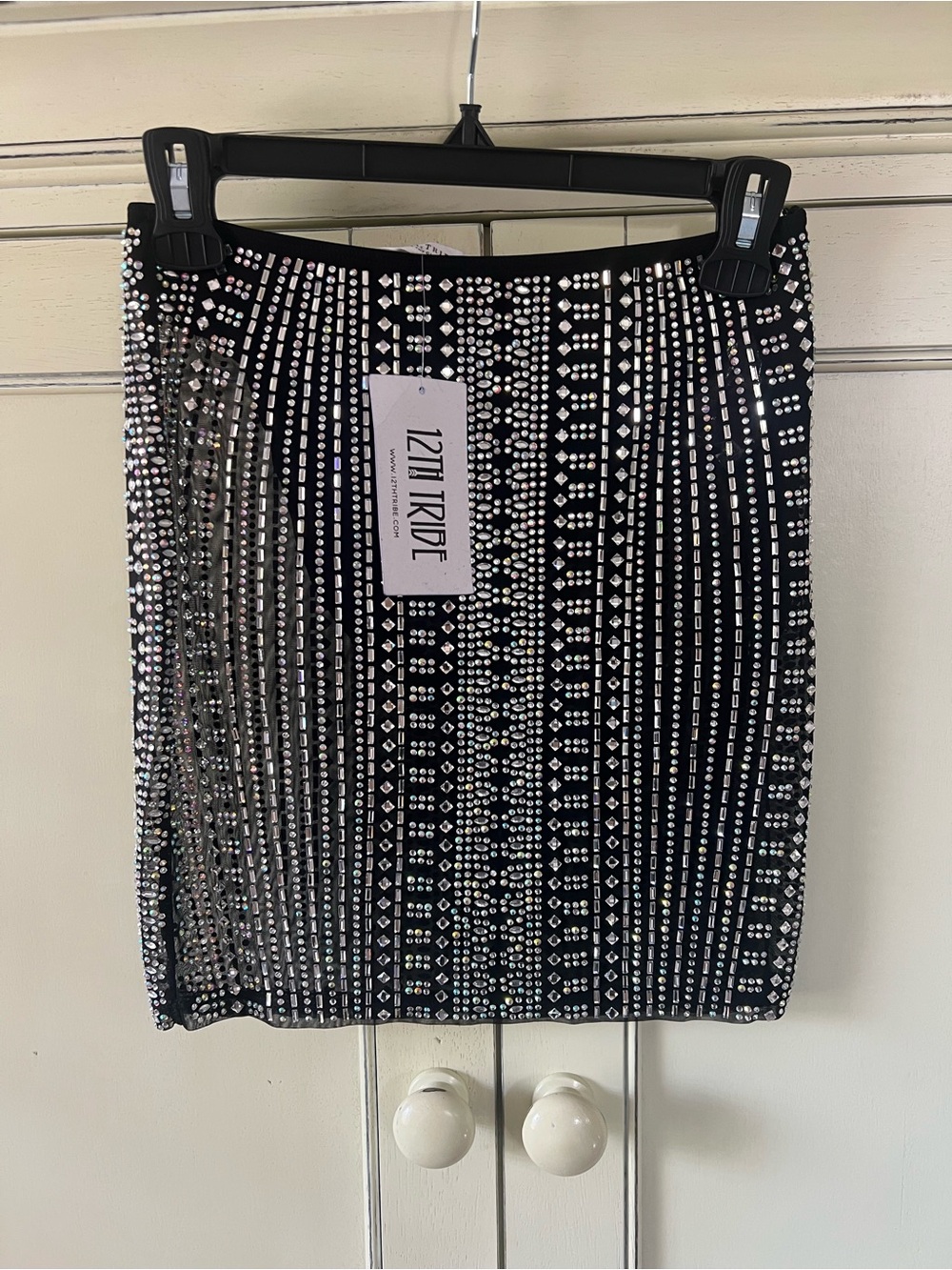 Rare 12th Tribe Embellished Mini Skirt